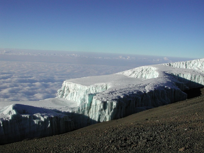 Glacier sur le Kilimandjaro